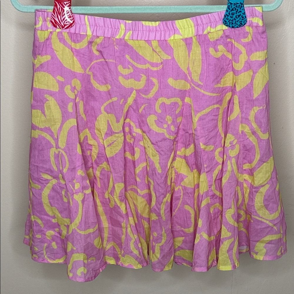 NWT Velvet Floral Pink and Yellow Women's Skirt